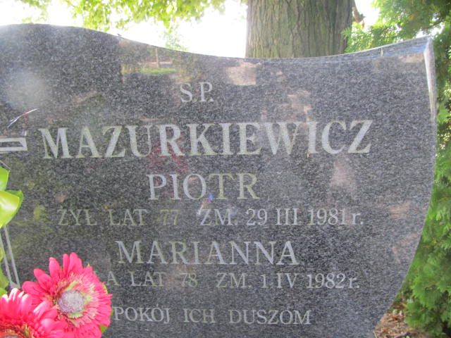Marianna Mazurkiewicz Kurów - Grobonet - Wyszukiwarka osób pochowanych