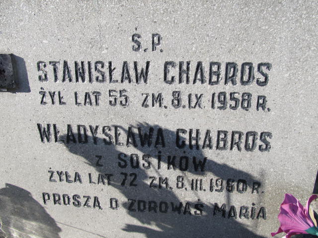 Władysława Chabros Kurów - Grobonet - Wyszukiwarka osób pochowanych