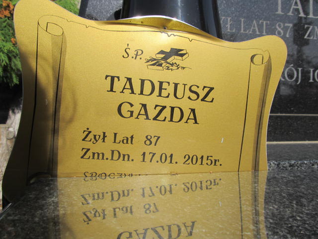 Tadeusz Gazda Kurów - Grobonet - Wyszukiwarka osób pochowanych